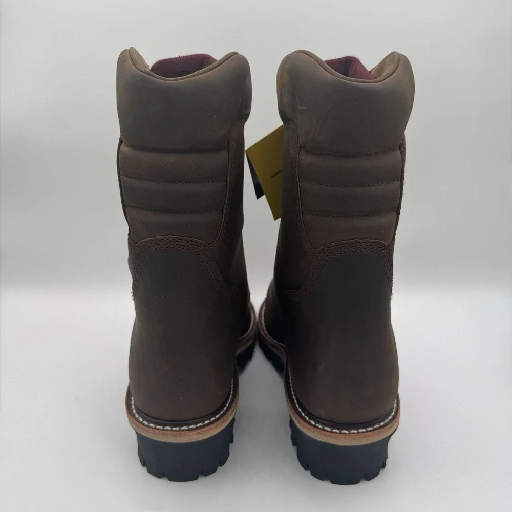 Chippewa Logger Boots Men's Size 11 E Wide Tan Waterproof Leather Steel Toe